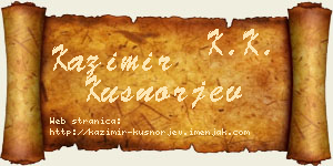Kazimir Kušnorjev vizit kartica